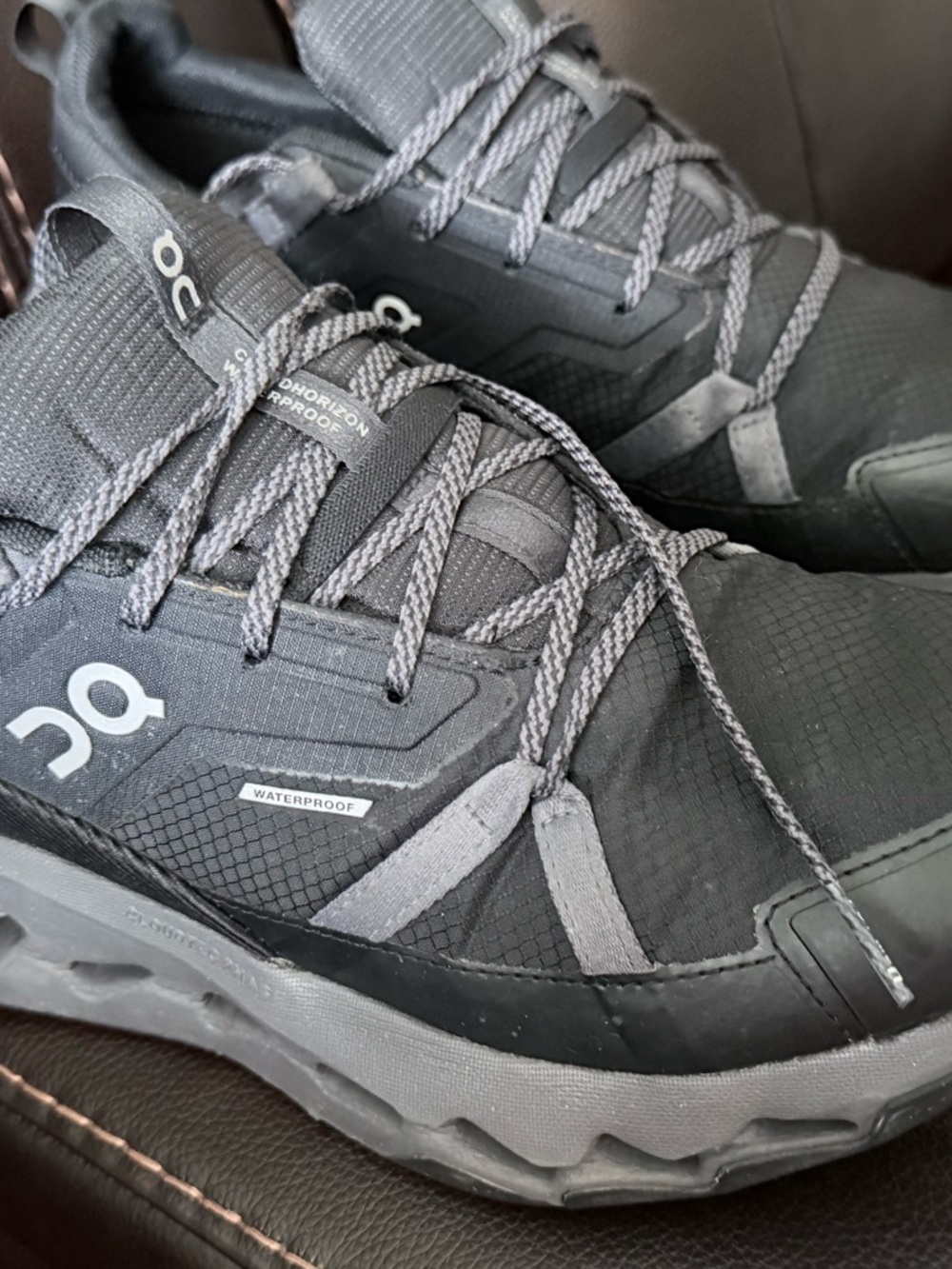 On Running Men’s Cloudhorizon Waterproof Waterproof Trail Shoes — Gray/Charcoal
